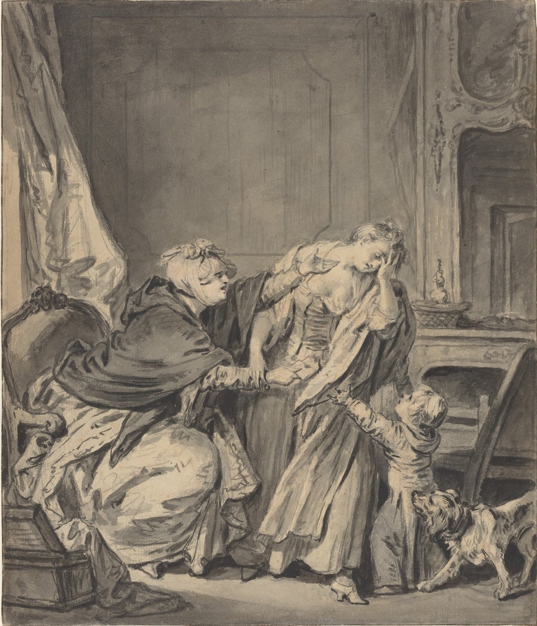Den arga mamman av Jean Baptiste Greuze