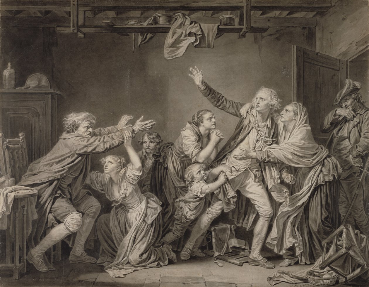 Faderns förbannelse: Den otacksamme sonen av Jean Baptiste Greuze