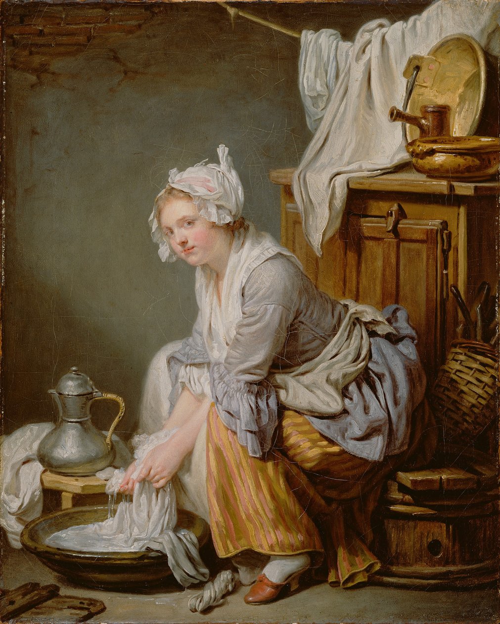 Tvätterskan La Blanchisseuse, 1761 av Jean Baptiste Greuze