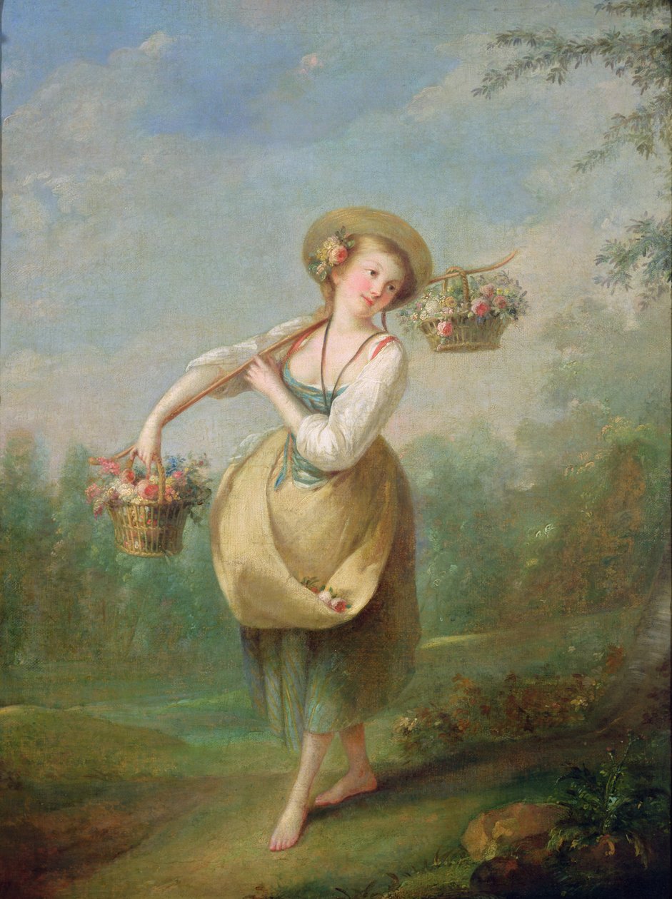 Blomstertjejen av Jean Baptiste Huet