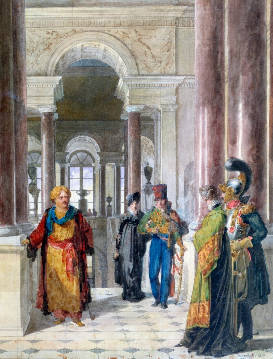 Utforska museet, 1817 av Jean Baptiste Isabey