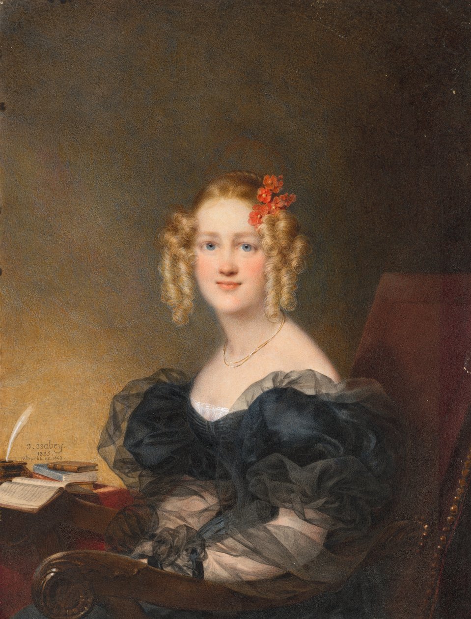 Porträtt av en kvinna av Jean Baptiste Isabey