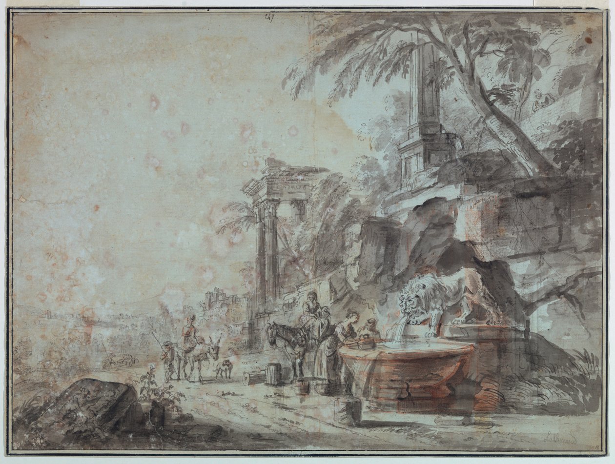 Vid en fontän av Jean Baptiste Lallemand