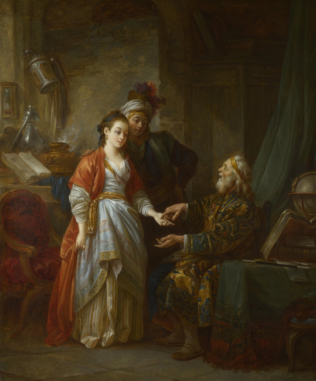 Necromancer, ca 1775 av Jean Baptiste Le Prince