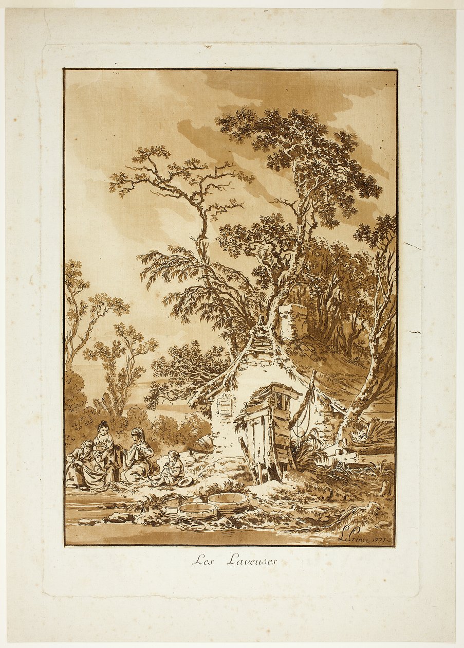 Tvättkvinnorna av Jean Baptiste Le Prince