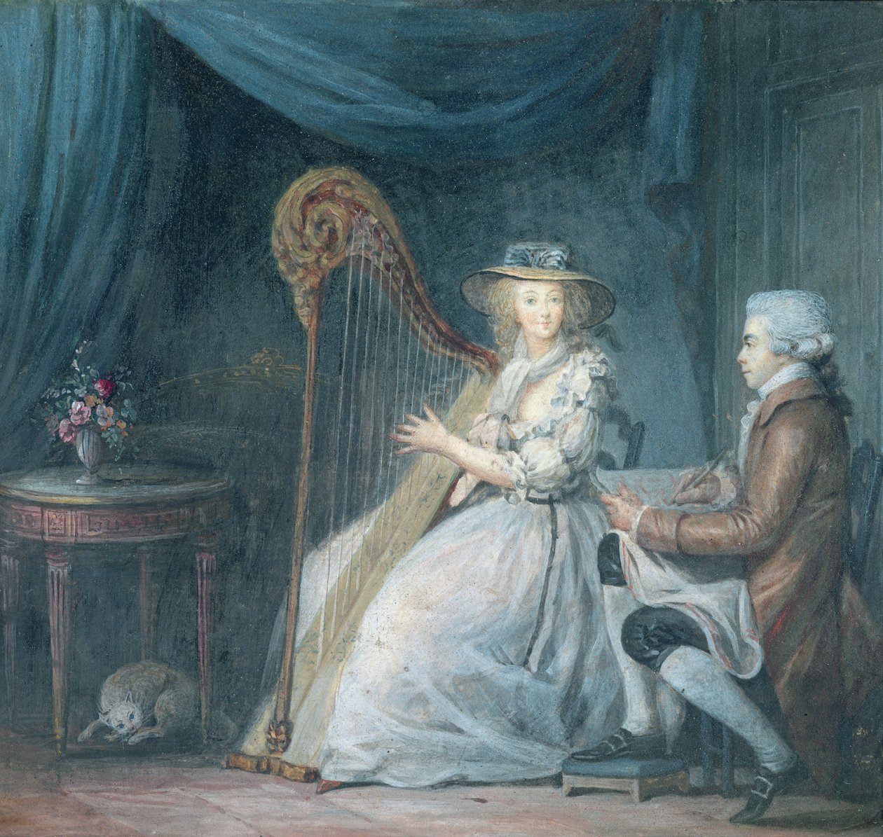 Den vackra harpisten av Jean Baptiste Mallet