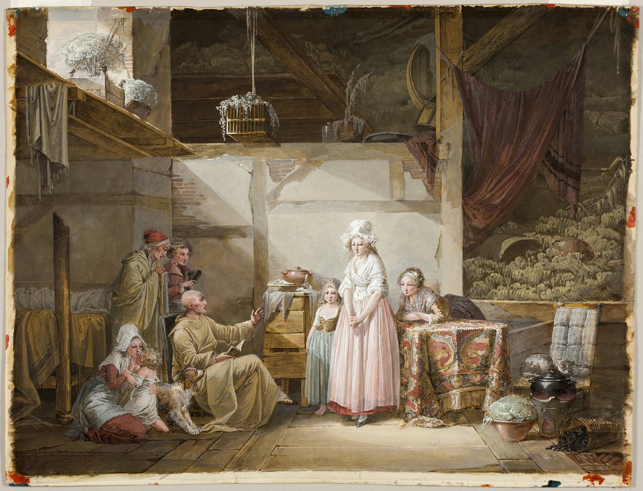 Kvällsbönen av Jean Baptiste Mallet