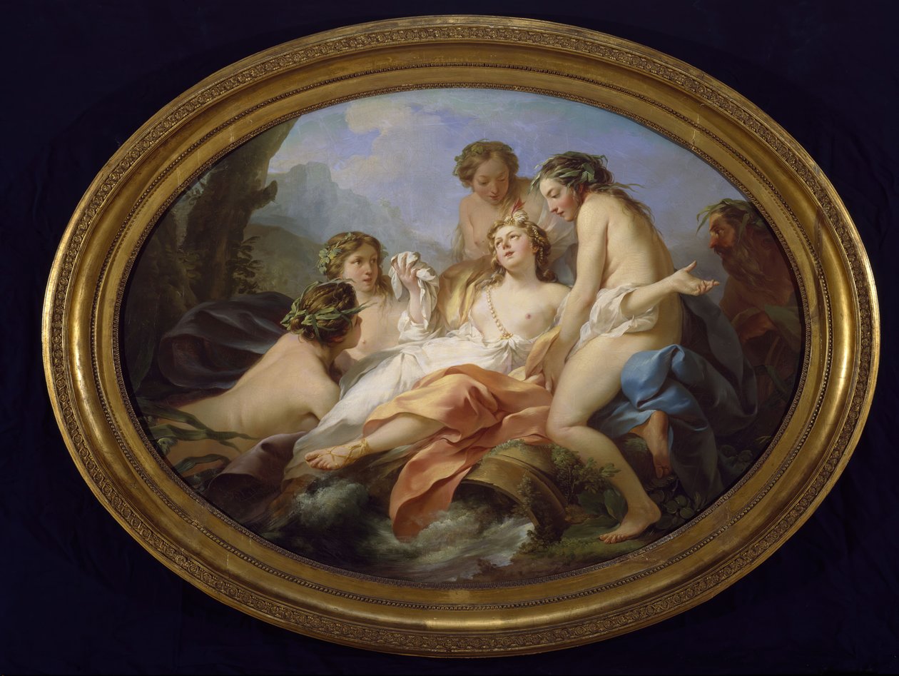 Psyche Rescued by Naiads, 1750. av Jean Baptiste Marie Pierre