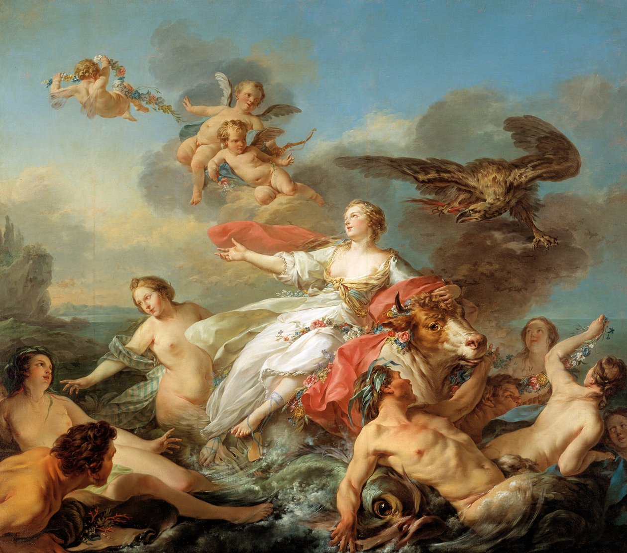Bortförandet av Europa av Jean Baptiste Marie Pierre