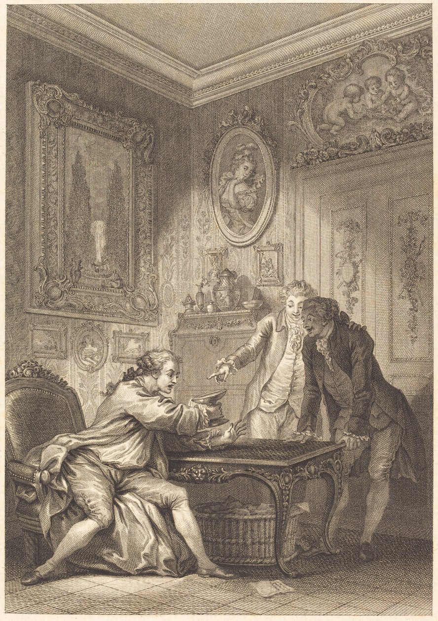 Den förtrollade koppen av Jean Baptiste Michel Dupreel after Jean Honoré Fragonard