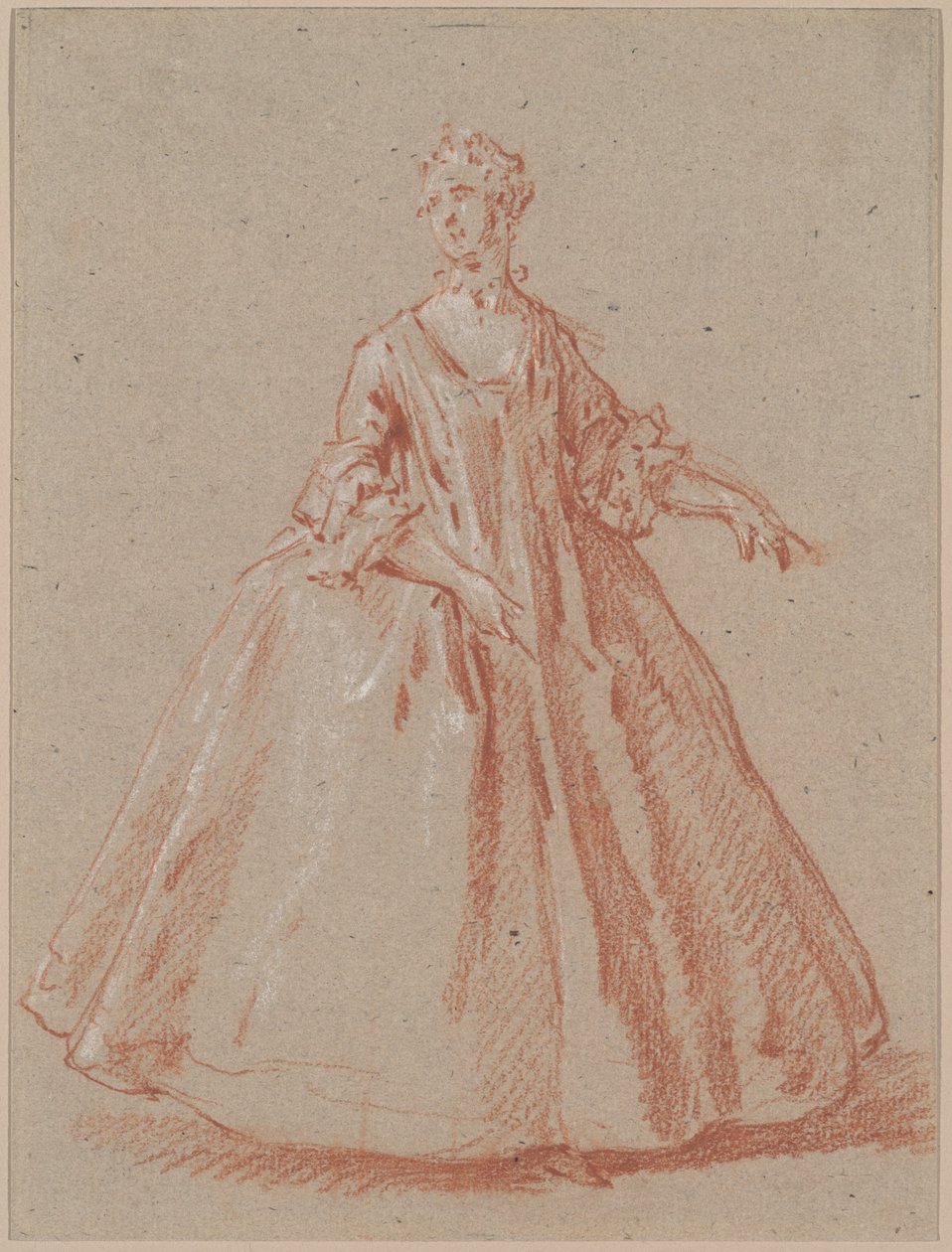 Stående Kvinna av Jean Baptiste Oudry