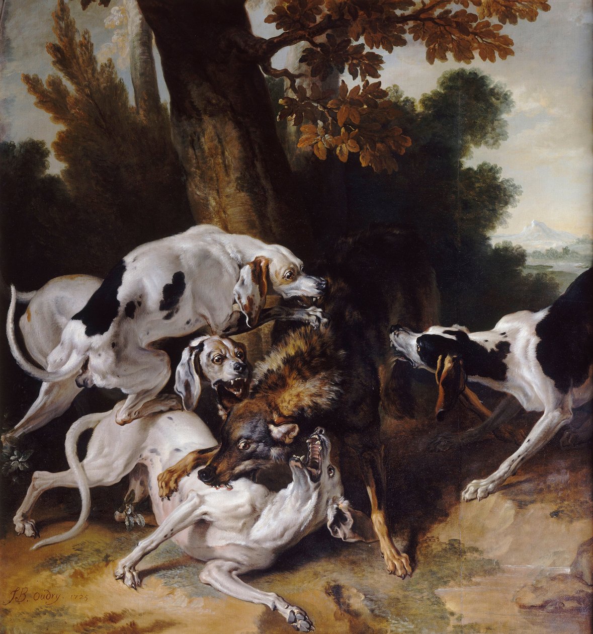 Vargjakten, 1725 av Jean Baptiste Oudry