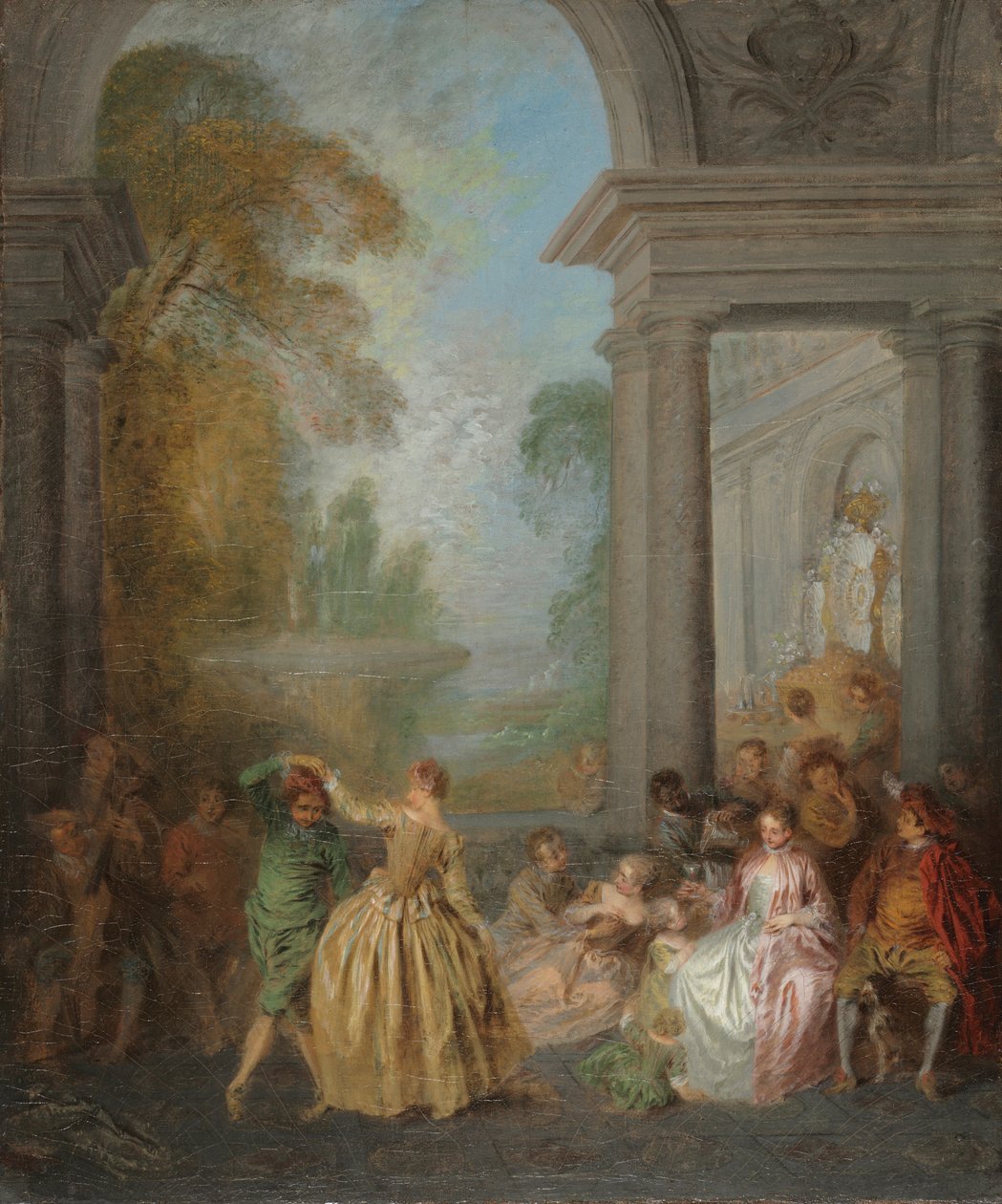 Dansare i en paviljong, 1720-talet. av Jean Baptiste Pater