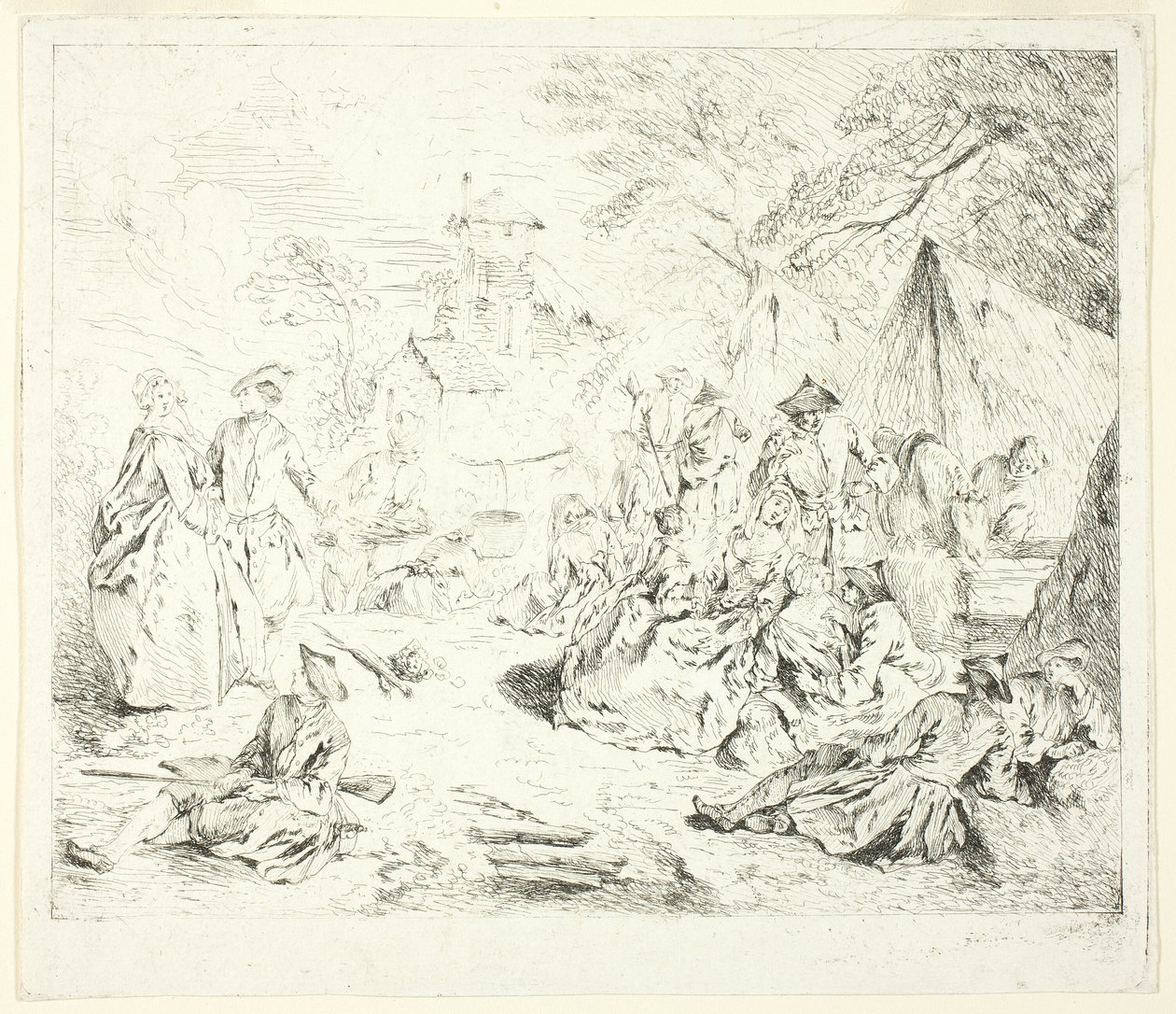 Halte de Soldates av Jean Baptiste Pater