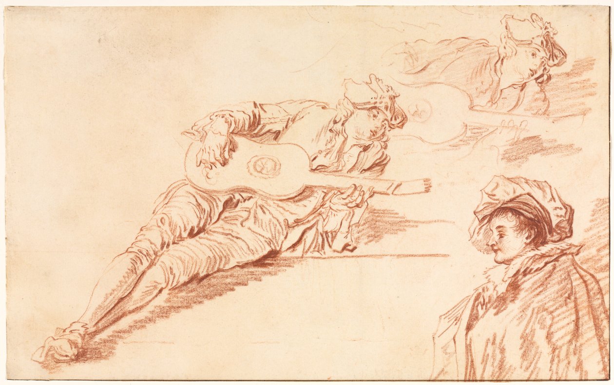 Gitarristen, 1720-talet. av Jean Baptiste Pater
