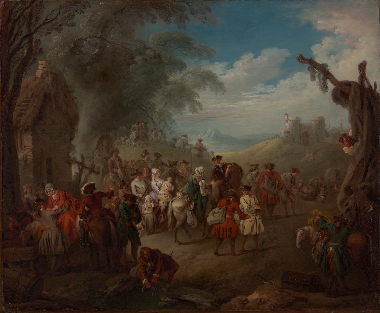 Trupper på mars, ca. 1725. av Jean Baptiste Pater