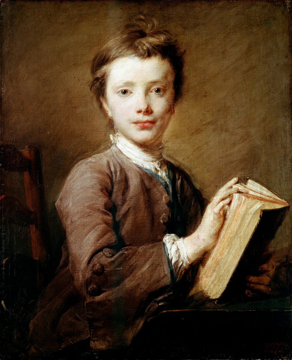 En pojke med en bok, c1740. av Jean Baptiste Perronneau