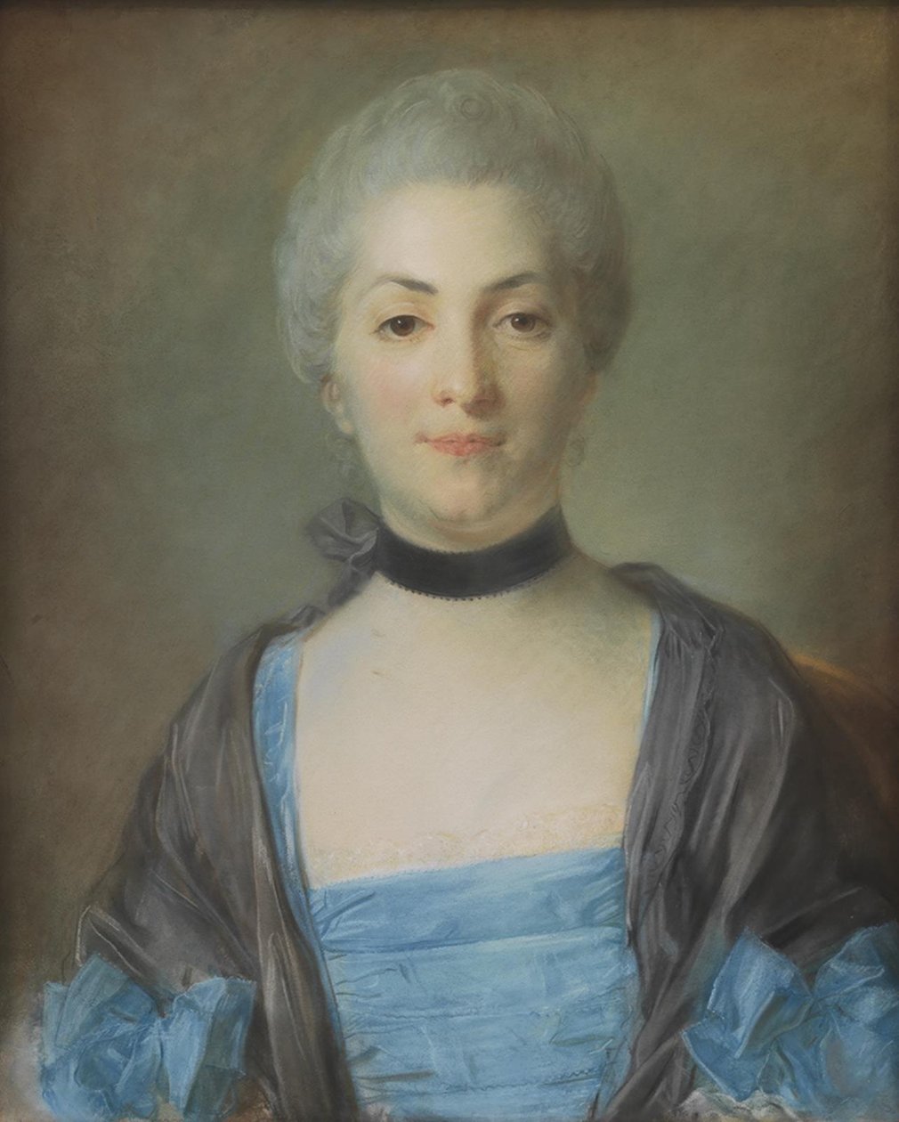 Porträtt av en dam av Jean Baptiste Perronneau