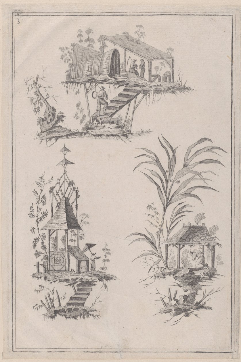 Chinoiserie Ornaments, ca. 1760-85. av Jean Baptiste Pillement