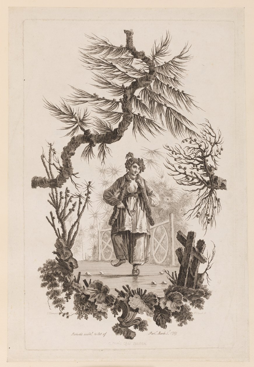 Figur under gren av Jean Baptiste Pillement