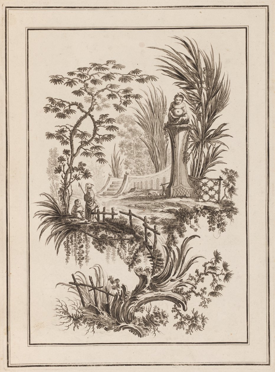 Figurer i trädgården av Jean Baptiste Pillement