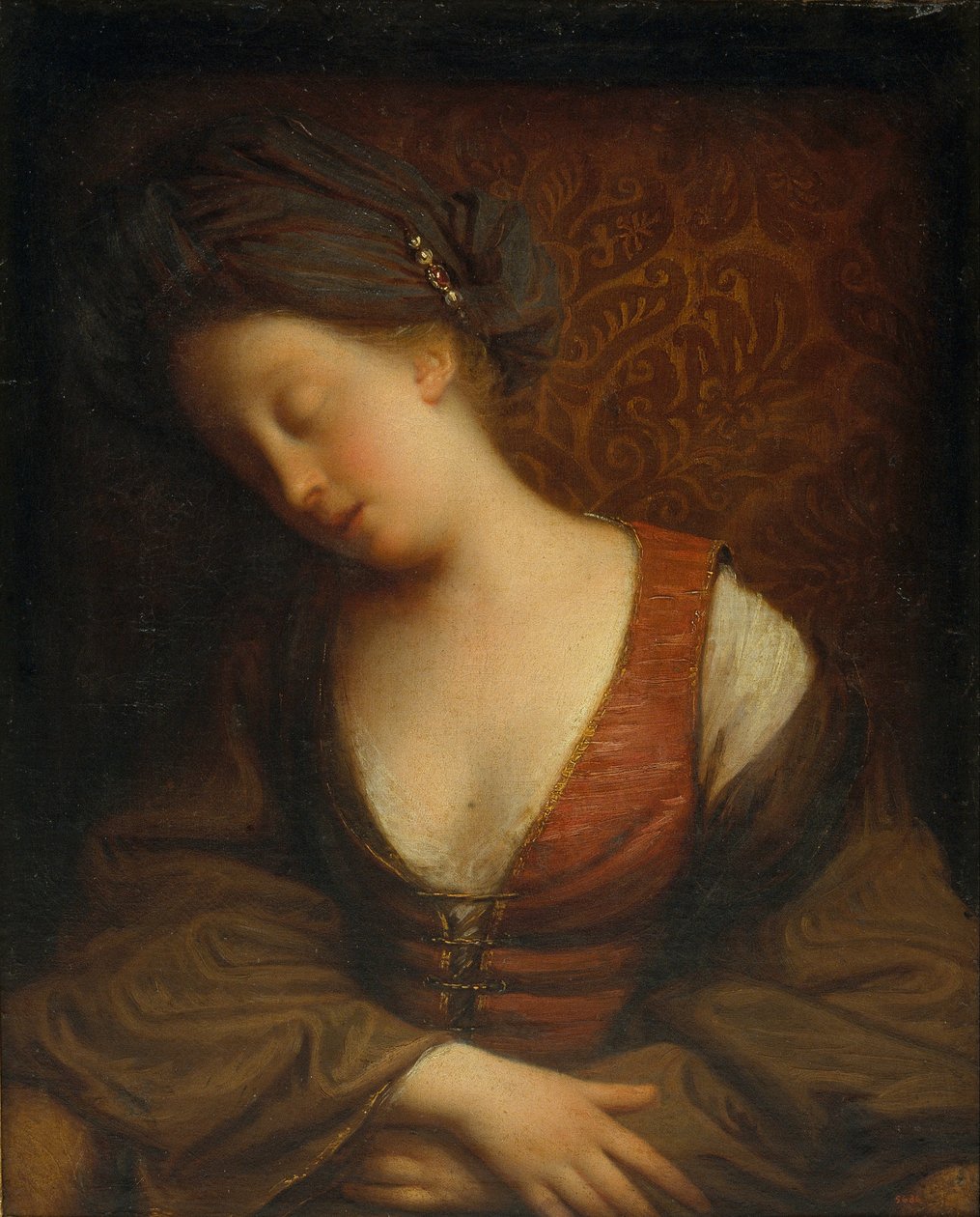 Ung kvinna som sover av Jean Baptiste Santerre