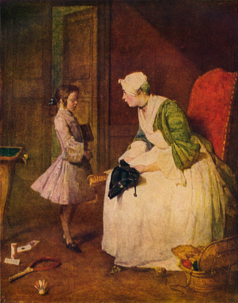 Förmaningen, 1700-talet. av Jean Baptiste Simeon Chardin
