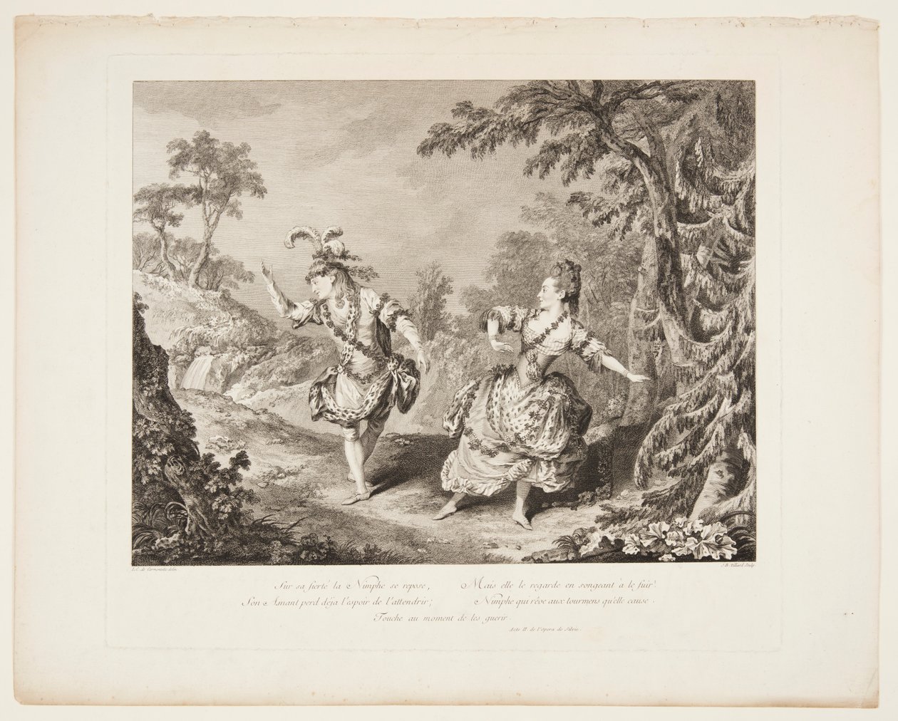 Scen från operan "Sylvie" av Jean Baptiste Tilliard