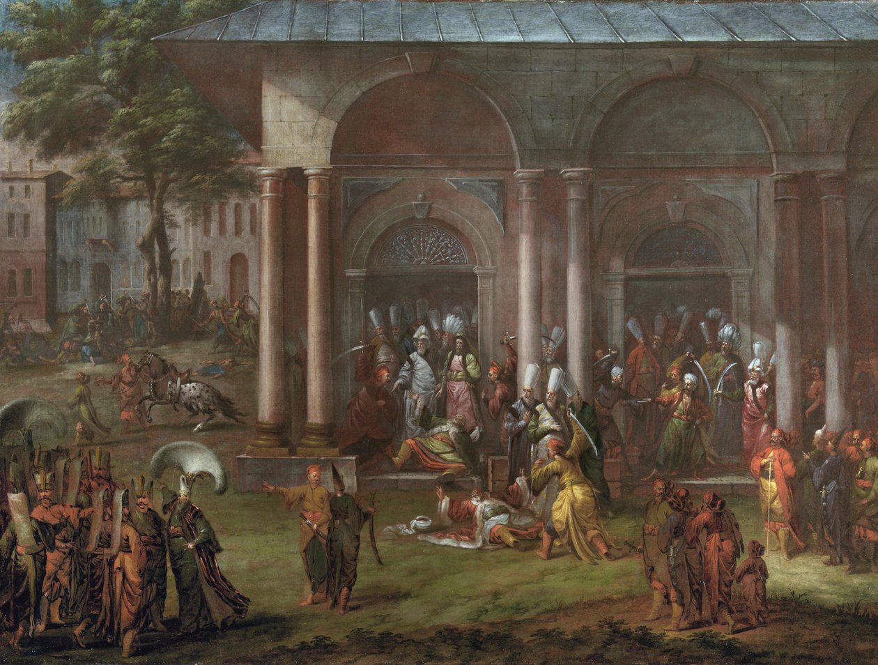 Avrättningen av Patrona Halil av Jean Baptiste Vanmour