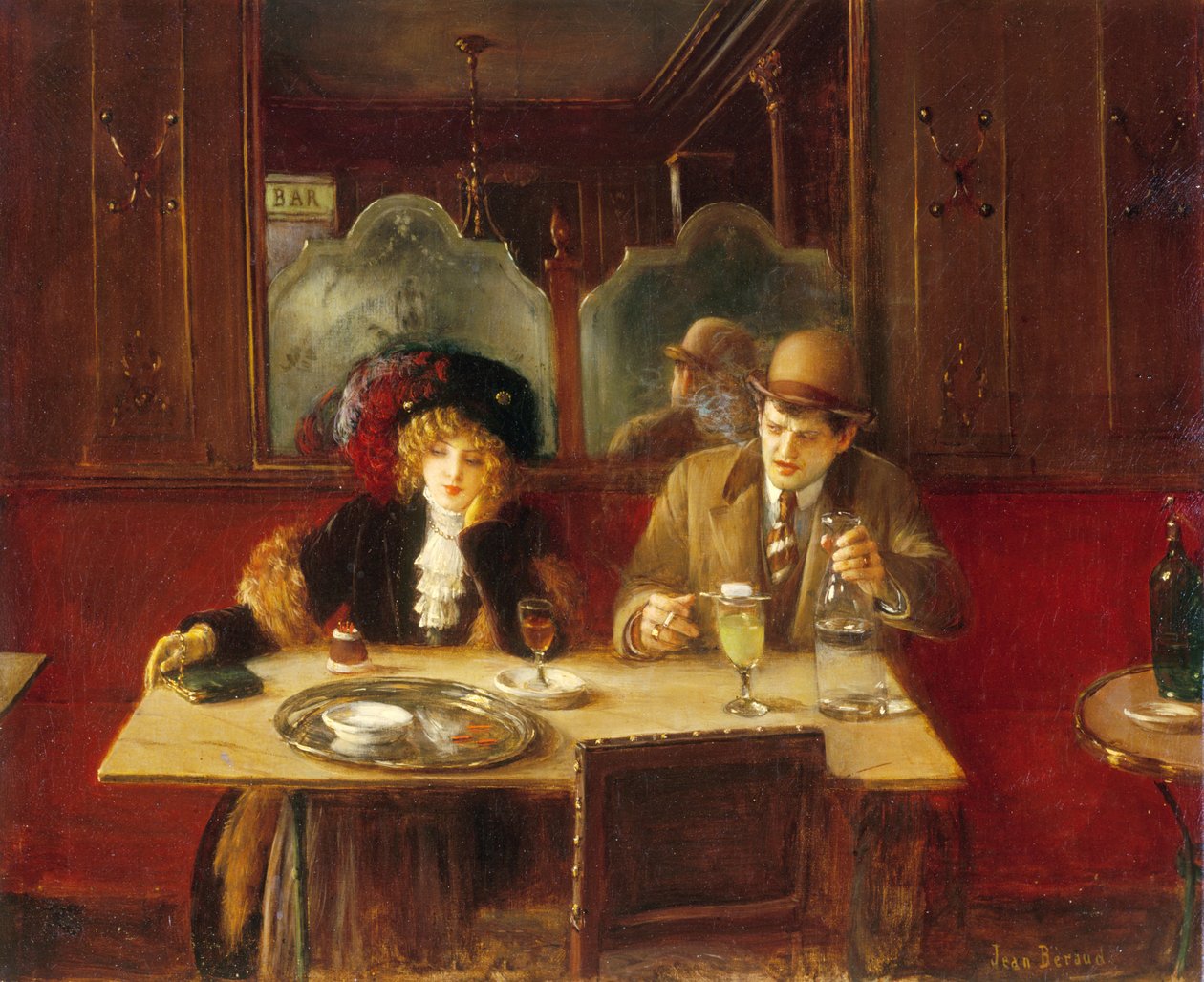 På kaféet, Absinthe Drinkers, ca 1909 (målning) av Jean Beraud