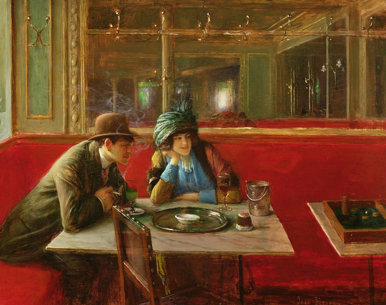 På kaféet. av Jean Beraud