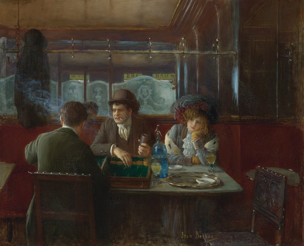 Backgammon på kaféet av Beraud, Jean av Jean Beraud