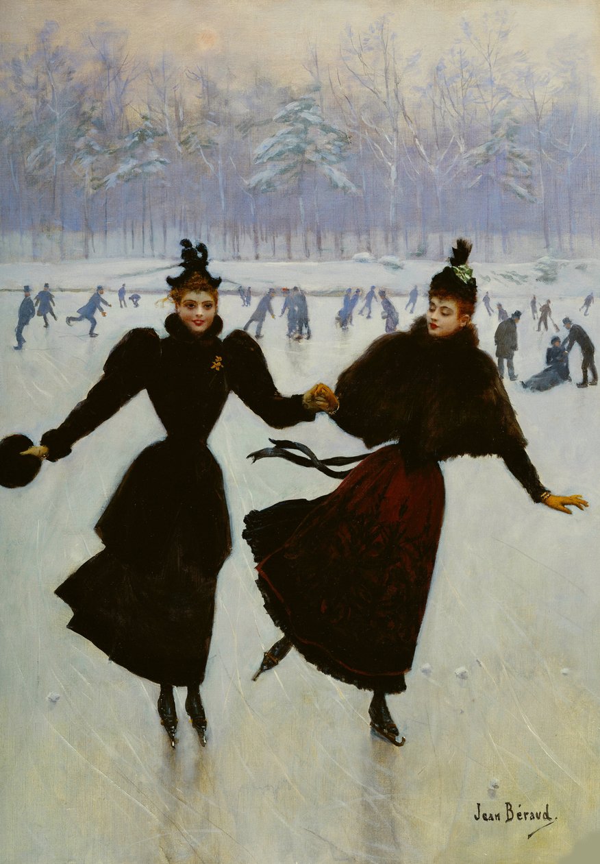 Skatarna, ca. 1890. av Jean Beraud