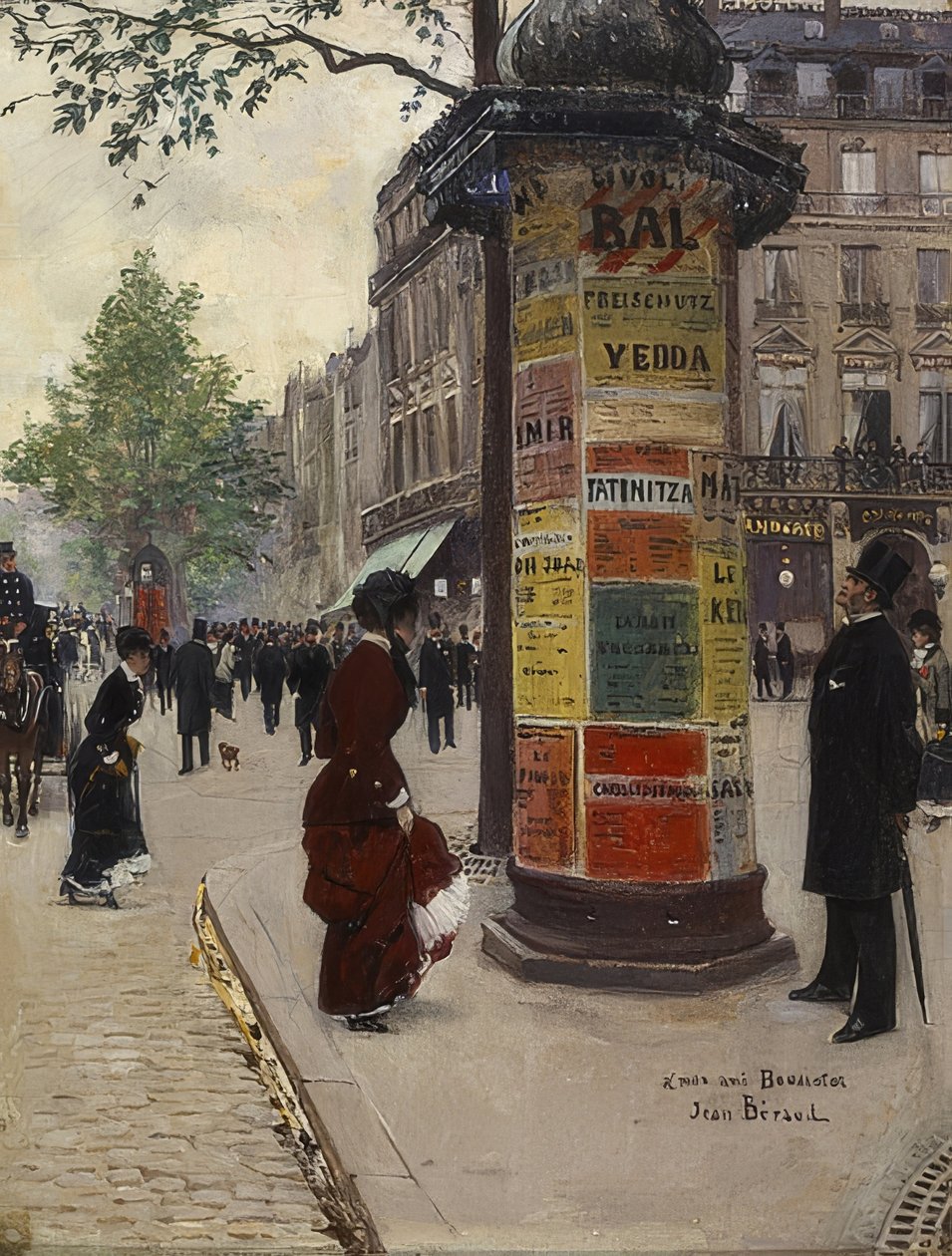 Parisisk kiosk. 1880-82 av Jean Beraud