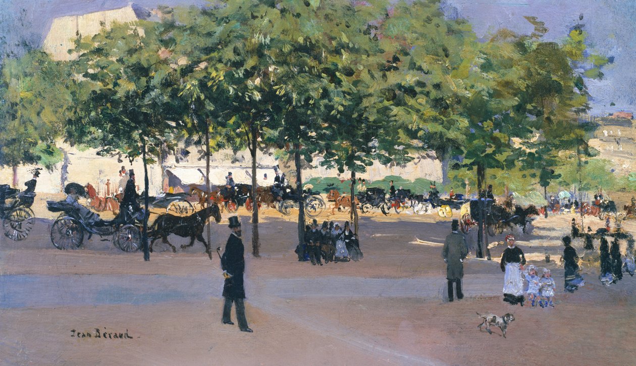 Promenade en söndag eftermiddag, Paris av Jean Beraud