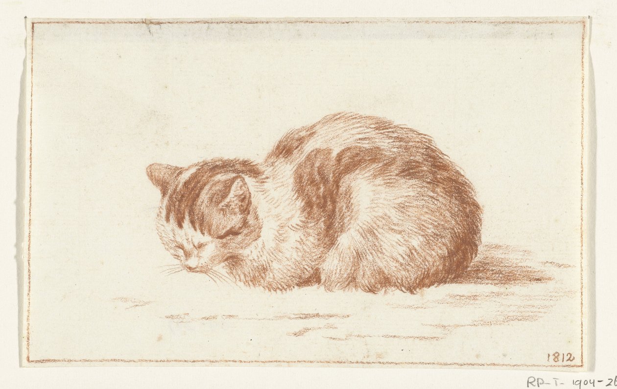 Liggande katt, till vänster av Jean Bernard