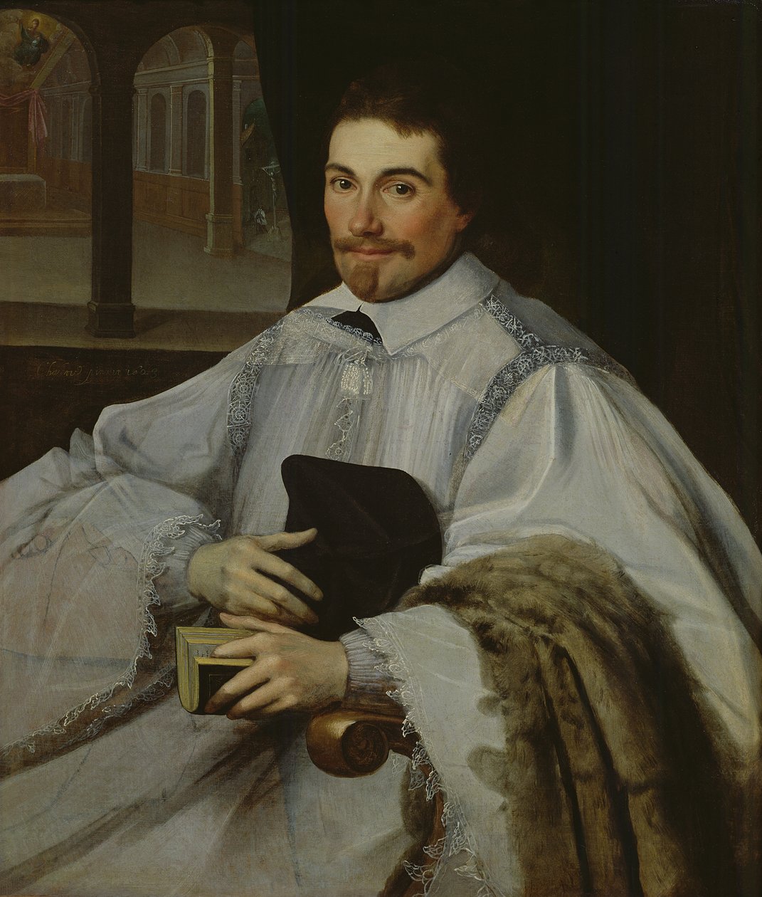 Porträtt av en kanon, 1623 av Jean Chalette