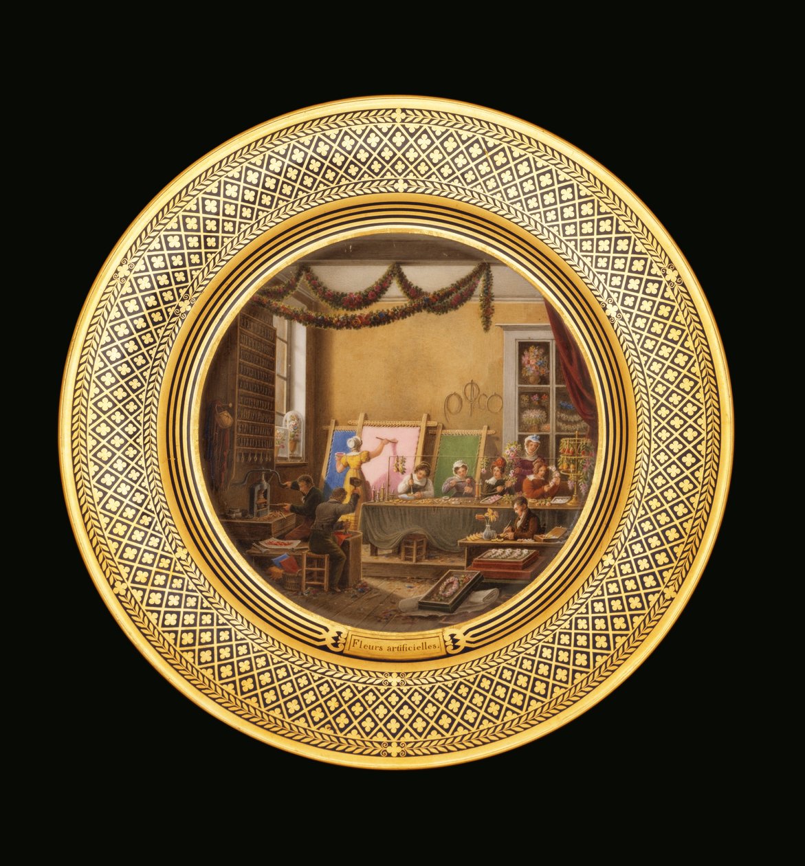 Konstgjorda blommor, c.1820-35 av Jean Charles Develly