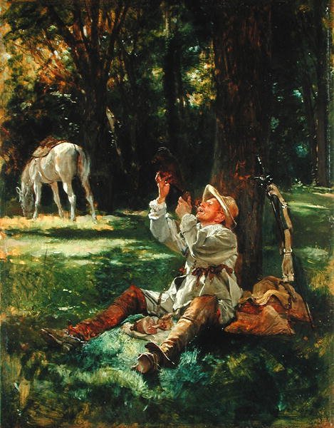 Ryttare vila, 1876 av Jean Charles Meissonier