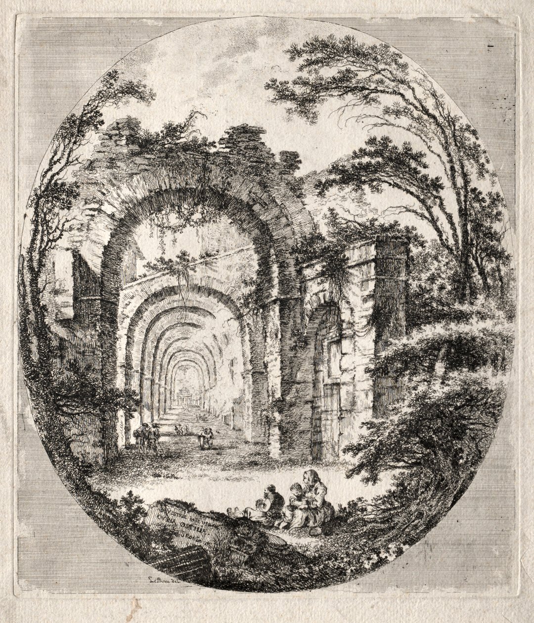 Forntida ruiner, 1756. av Jean Claude Richard de Saint Non