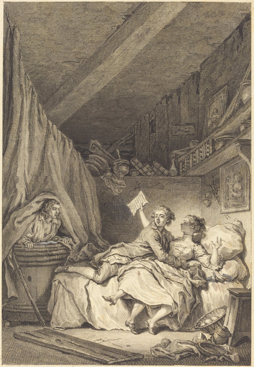 Skomakarna av Jean Dambrun after Jean Honoré Fragonard