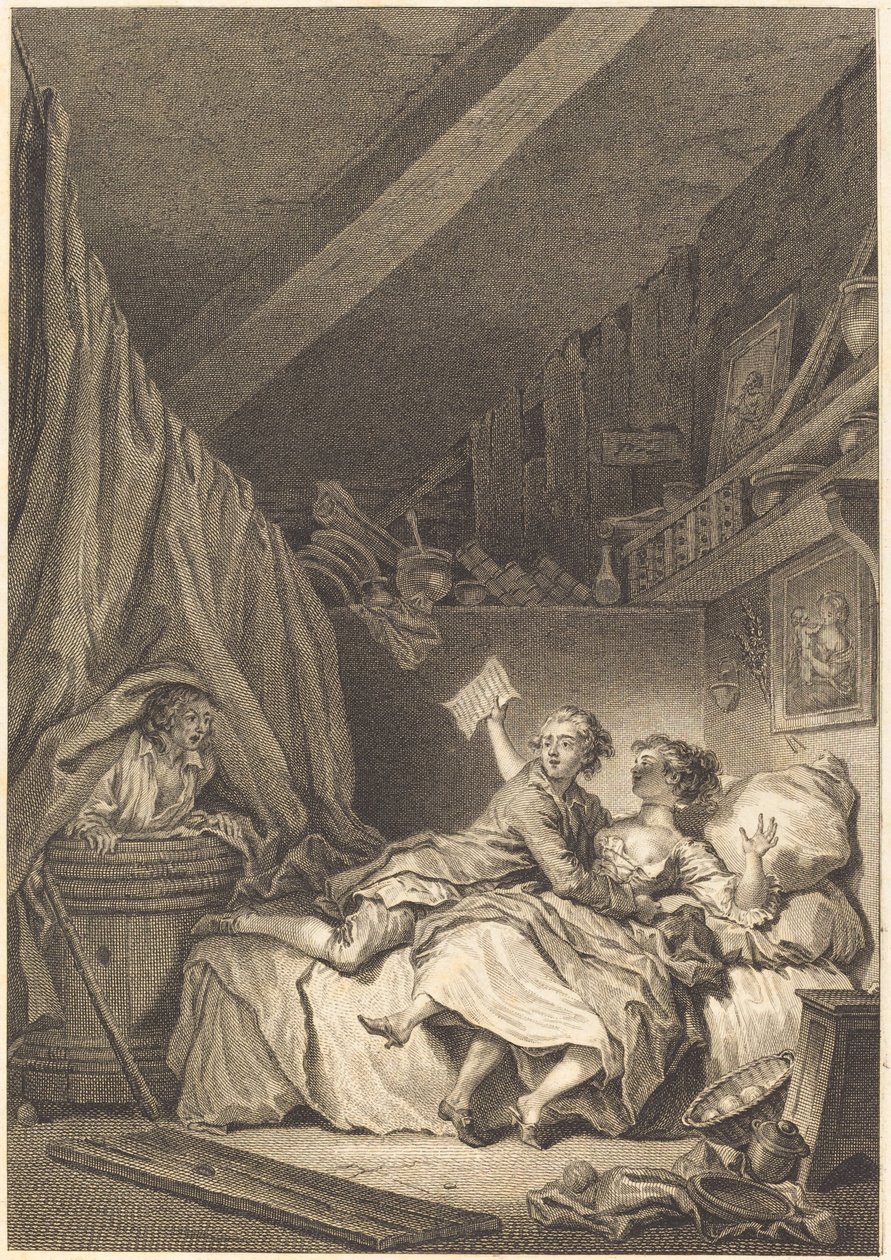 Skomakarna av Jean Dambrun after Jean Honoré Fragonard