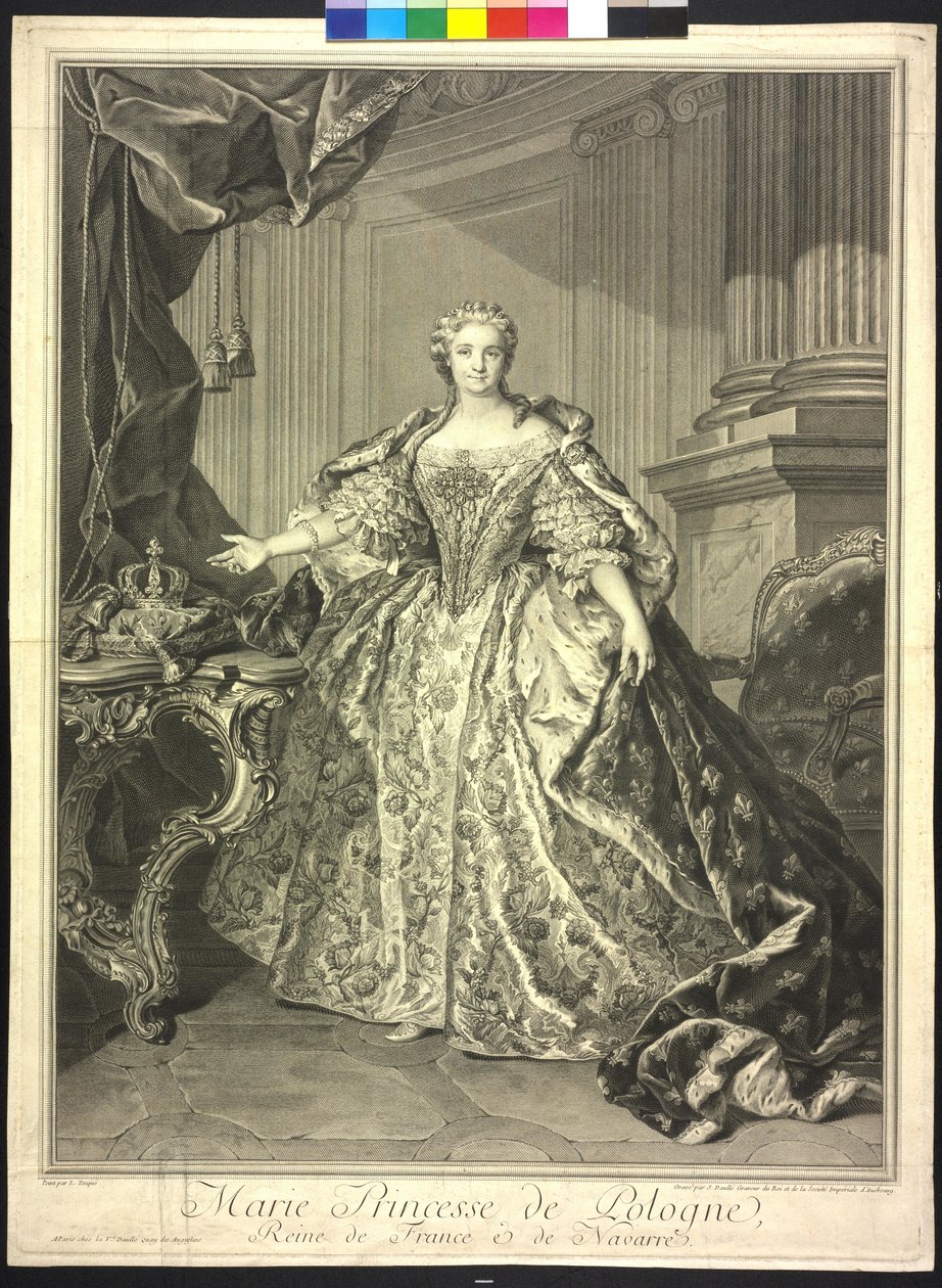 Maria Leszczynska (etsning) av Jean Daullé