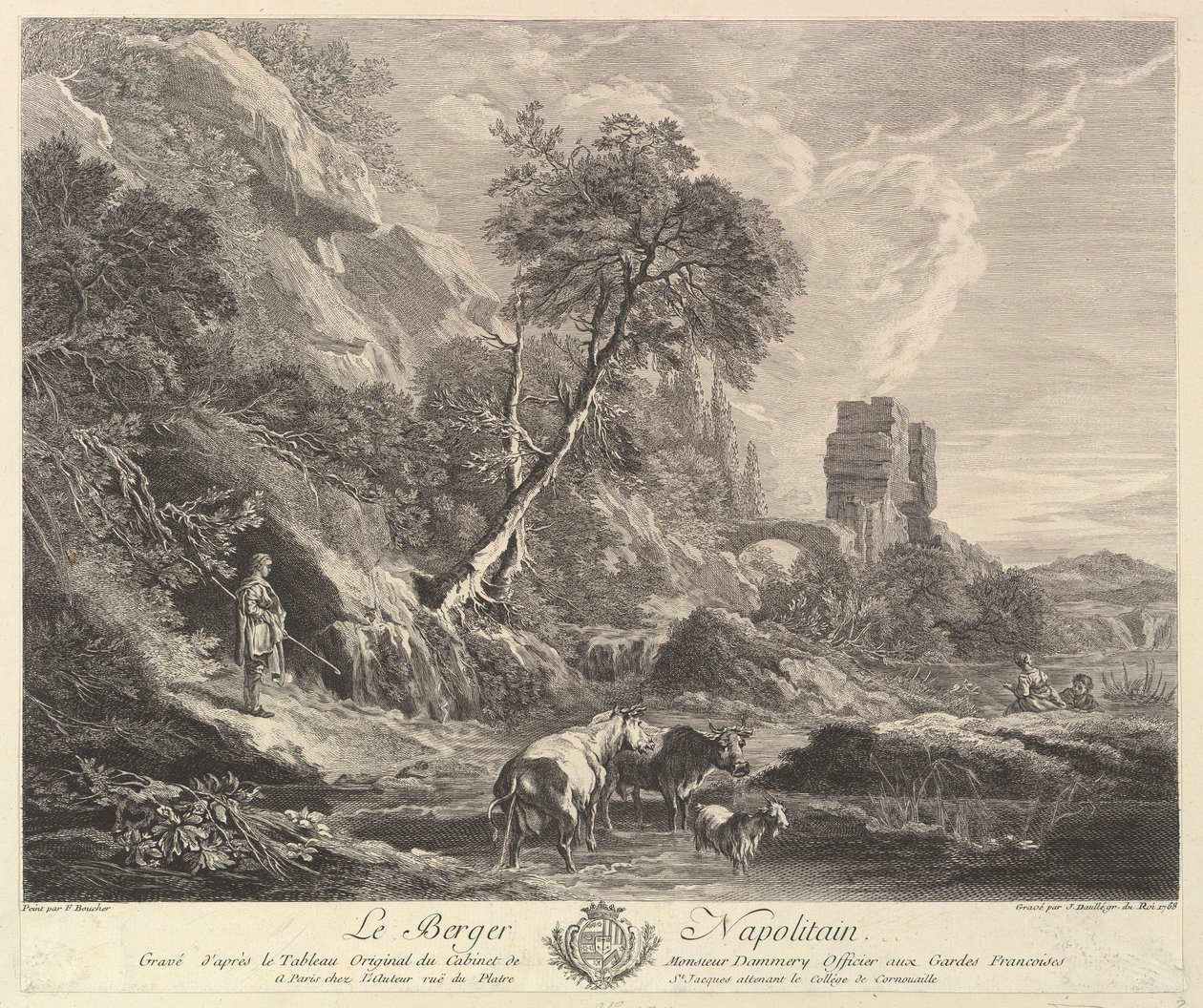 Napolitansk herde, 1758. av Jean Daullé