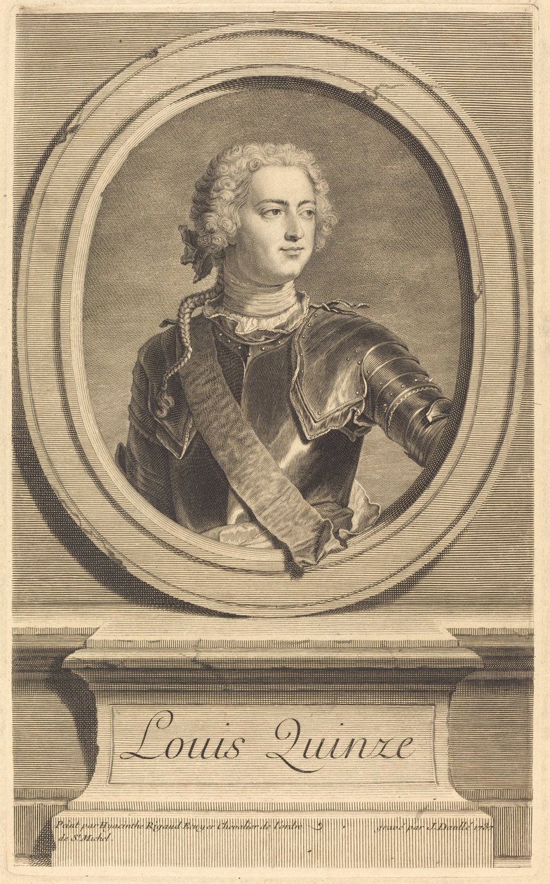 Ludvig XV av Jean Daullé after Hyacinthe Rigaud