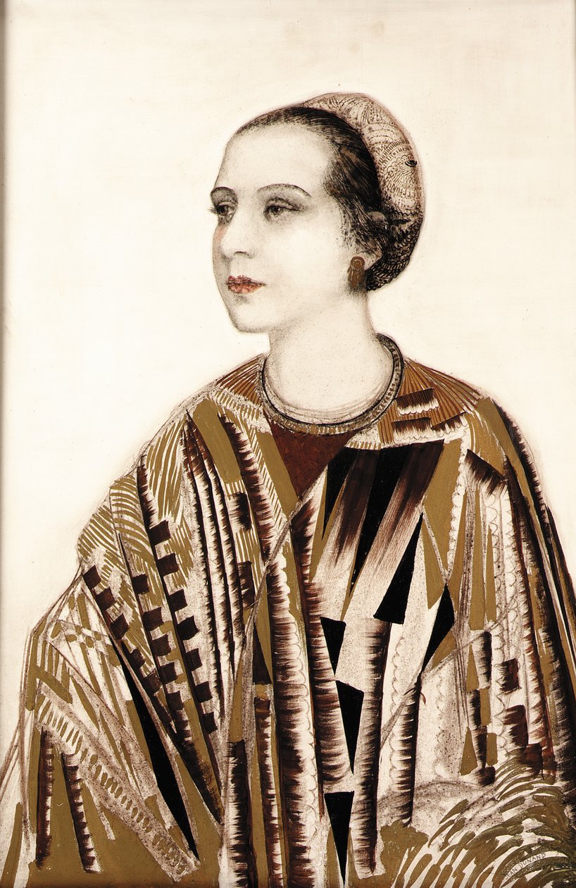 Porträtt av "Madame Fontaine" av Jean Dunand
