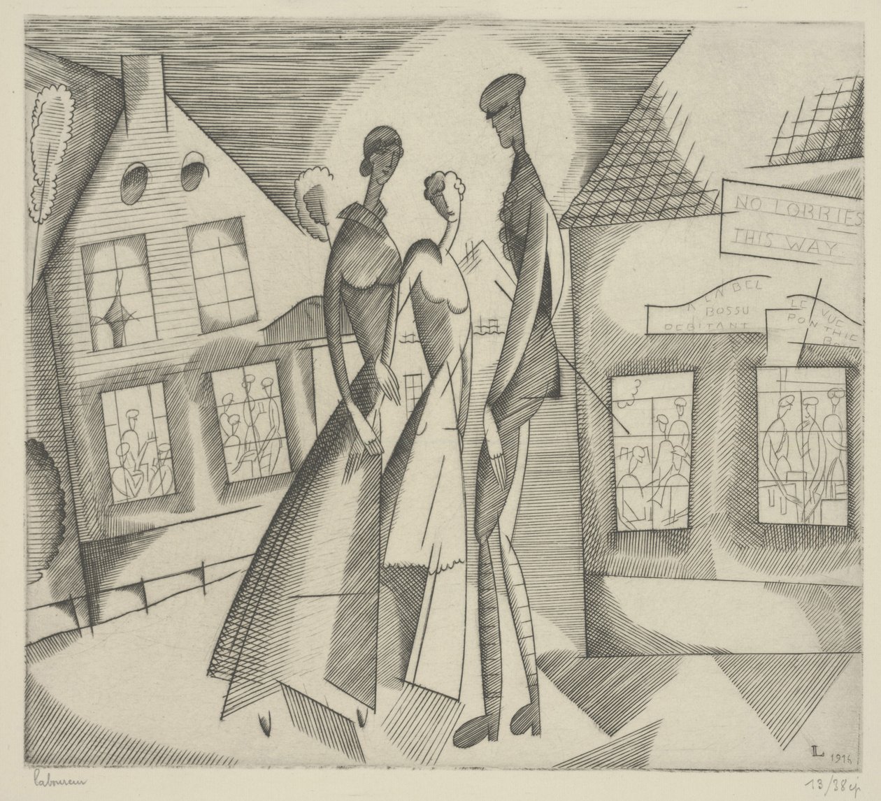 Kväll i byn av Jean Emile Laboureur