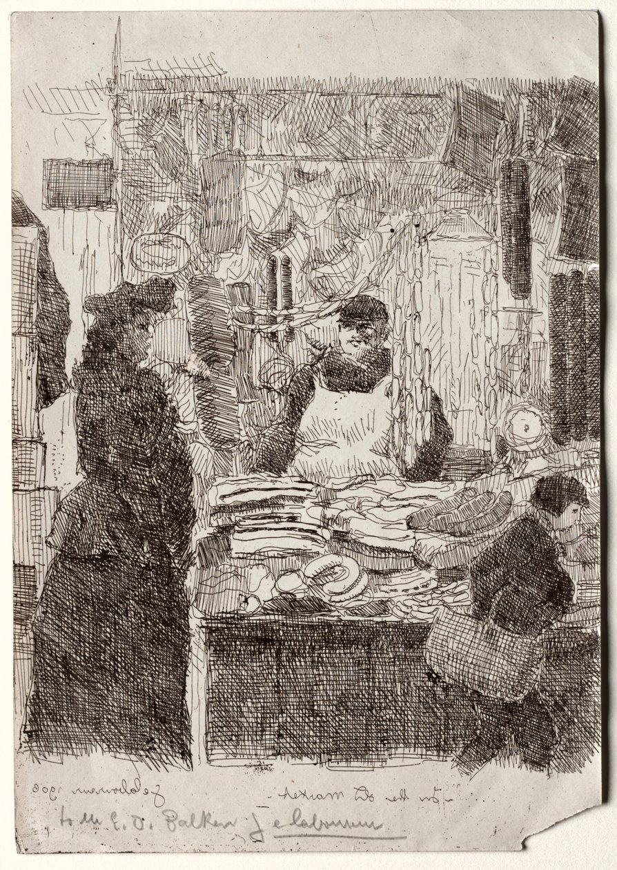 På den gamla marknaden av Jean Emile Laboureur
