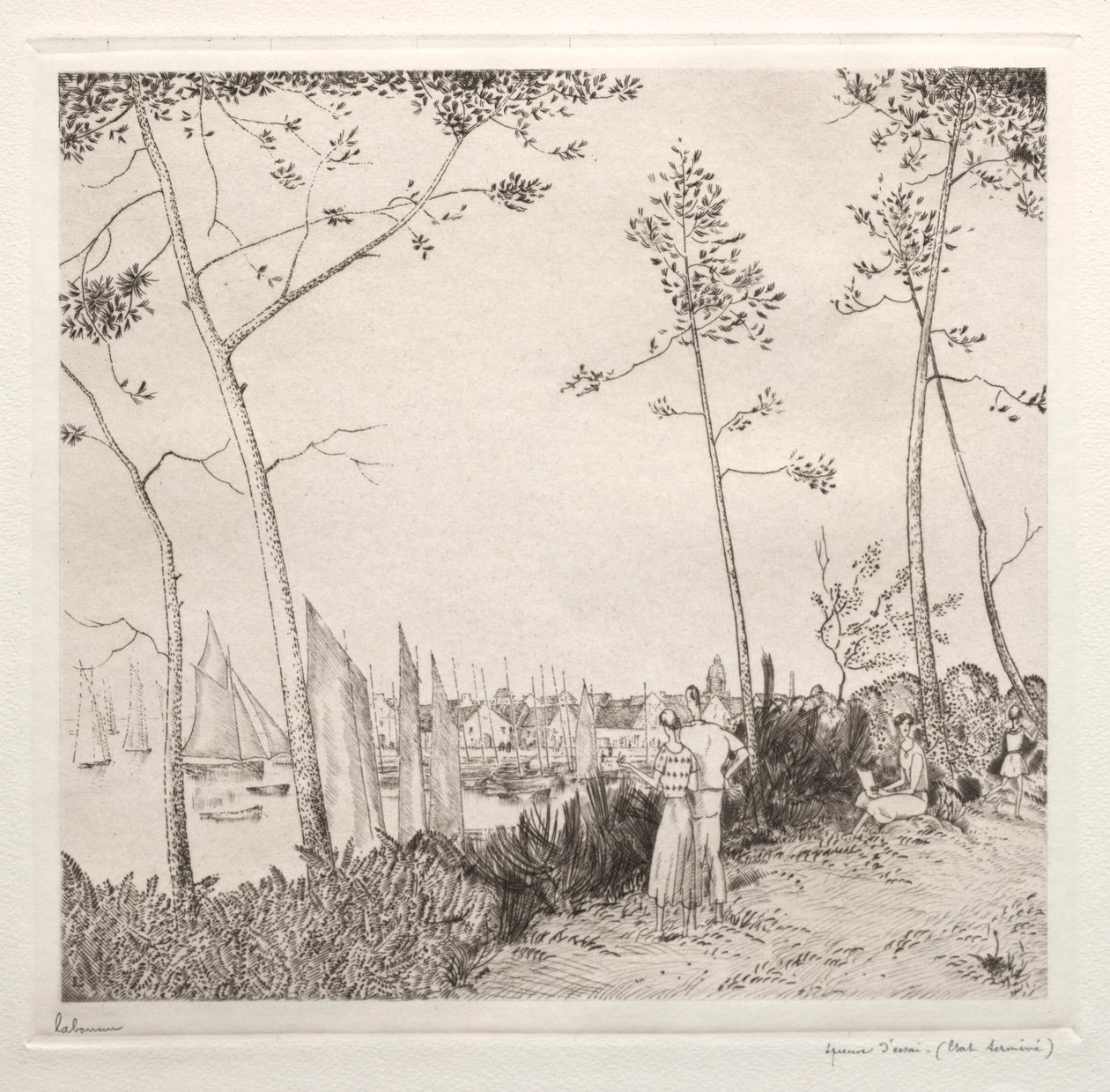 Promenaden i hamnen av Jean Emile Laboureur