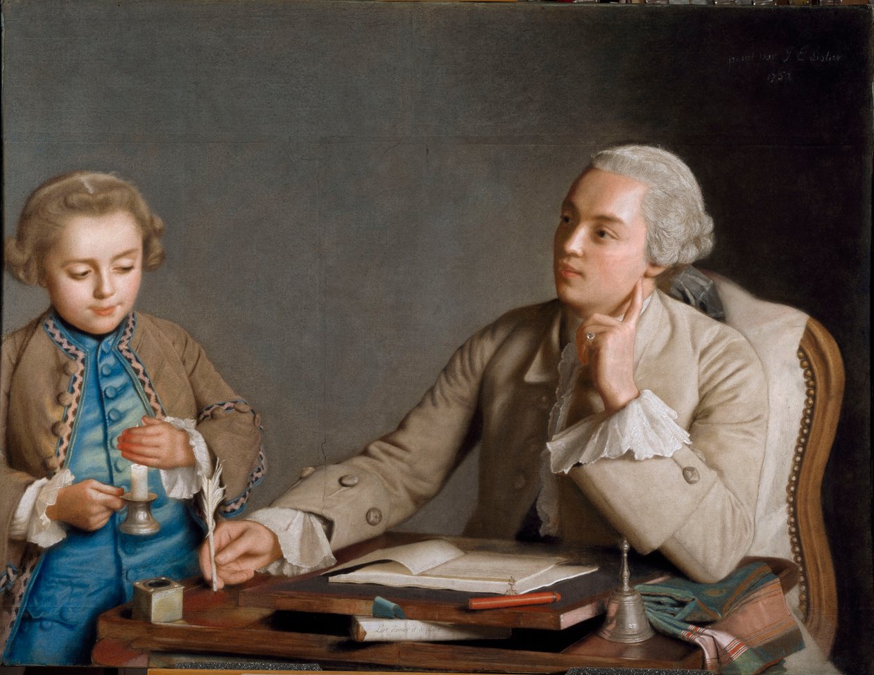 LÉcriture The Writing, 1752. av Jean Étienne Liotard